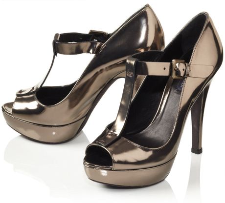 Kurt Geiger Metallic Canada Platform Shoes in Gold | Lyst