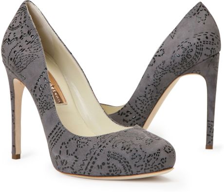dark grey platform heels