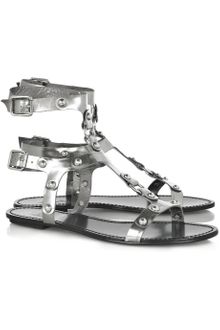 Belle By Sigerson Morrison Metallic-leather Gladiator Sandals - Lyst