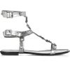 Belle By Sigerson Morrison Metallicleather Gladiator Sandals in Silver - Lyst