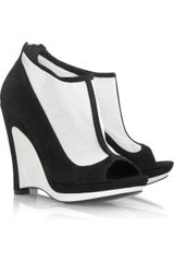 Fendi Suede Wedge Shoe Boots