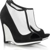 Fendi Suede Wedge Shoe Boots in Black - Lyst