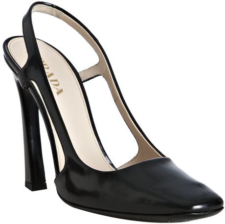 slingback toe heels square leather prada fullscreen
