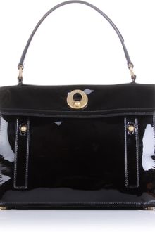 Yves Saint Laurent Muse Two Patent Leather Tote - Lyst