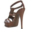 Yves Saint Laurent Chocolate Leather New Riveg Platform Sandals in Brown (chocolate) - Lyst