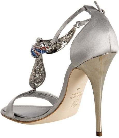 giuseppe zanotti silver sandals