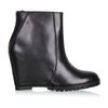 Minimarket Black Zipper Wedge Ankle Boot in Black