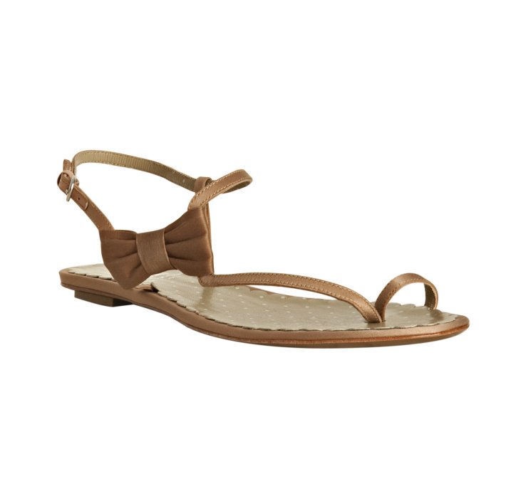flat satin sandals