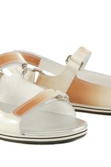 Prada Patent Leather Sandals - Lyst