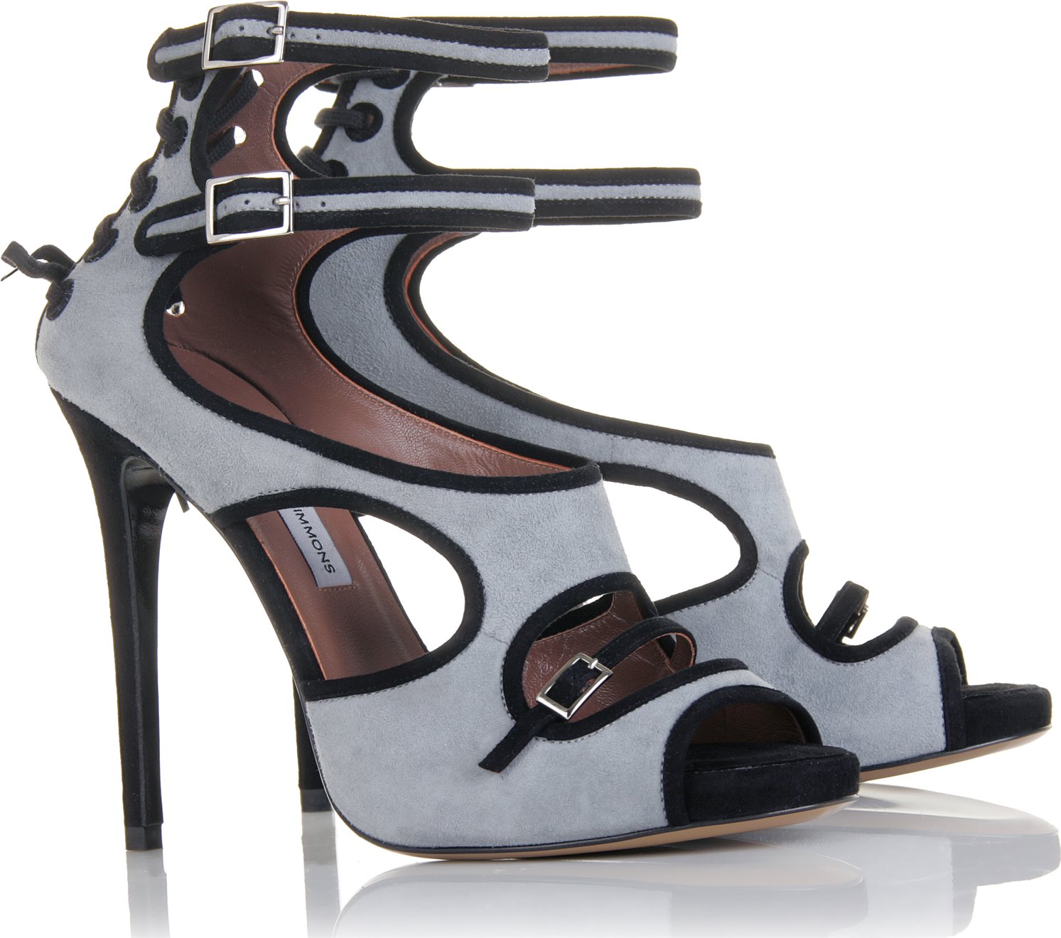 Tabitha Simmons Bailee Suede Sandals in Gray (ice) Lyst