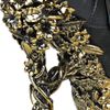 Alexander Mcqueen Floralengraved Leather Boots in Black - Lyst
