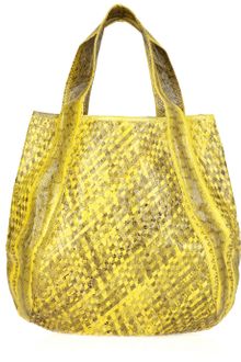 Beirn Jenna Woven Snakeskin Tote - Lyst