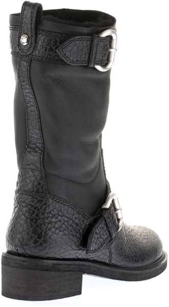 biker boots with fur lining