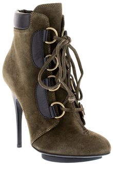 Giuseppe Zanotti Lace Up Suede Bootie - Lyst