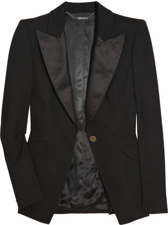 Alexander McQueen Silk and Wool-crepe Tuxedo Jacket - Lyst