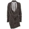 Ann Demeulemeester Tie Waist Cardigan in Brown (beige) - Lyst