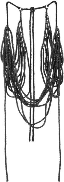 Ann Demeulemeester Braided Leather Waistcoat - Lyst