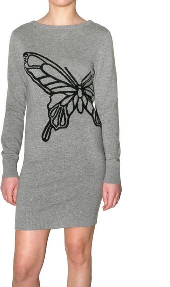Beayukmui Woven Butterfly Cashmere Knit Dress - Lyst