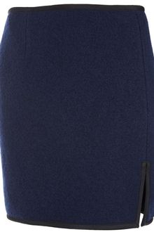 Carven Wool Mini Skirt - Lyst