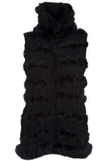 Diane Von Furstenberg Knitted Rabbit Fur Gilet - Lyst