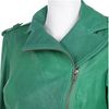 Diane Von Furstenberg Alphie Cropped Biker Jacket in Green - Lyst