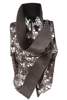 Haider Ackermann Laser Cut Leather Waistcoat - Lyst