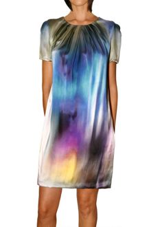 Matthew Williamson Powder Ombre Satin Sleeve Shift Dress - Lyst
