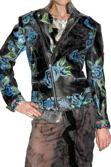 Meadham Kirchhoff Hand Painted Rose Leather Jacket - Lyst