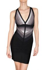 Hervé Léger Degrade Rayon Spandex Dress