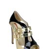 Rupert Sanderson Double Buckles Gladiator Sandals in Gold (black) - Lyst