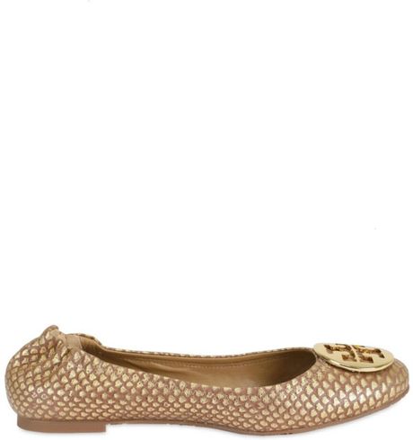 gold flats tory burch