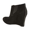 Bcbgmaxazria Black Suede Paris Wedge Booties in Black - Lyst