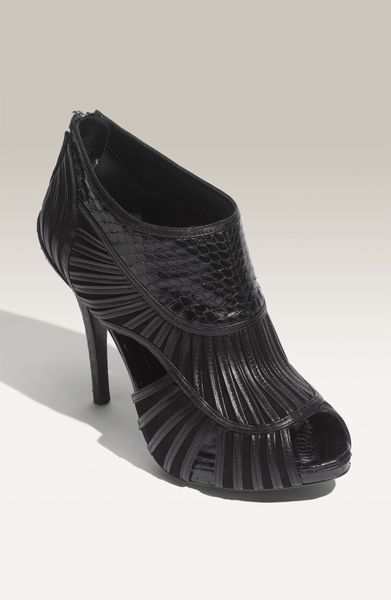 black strappy booties