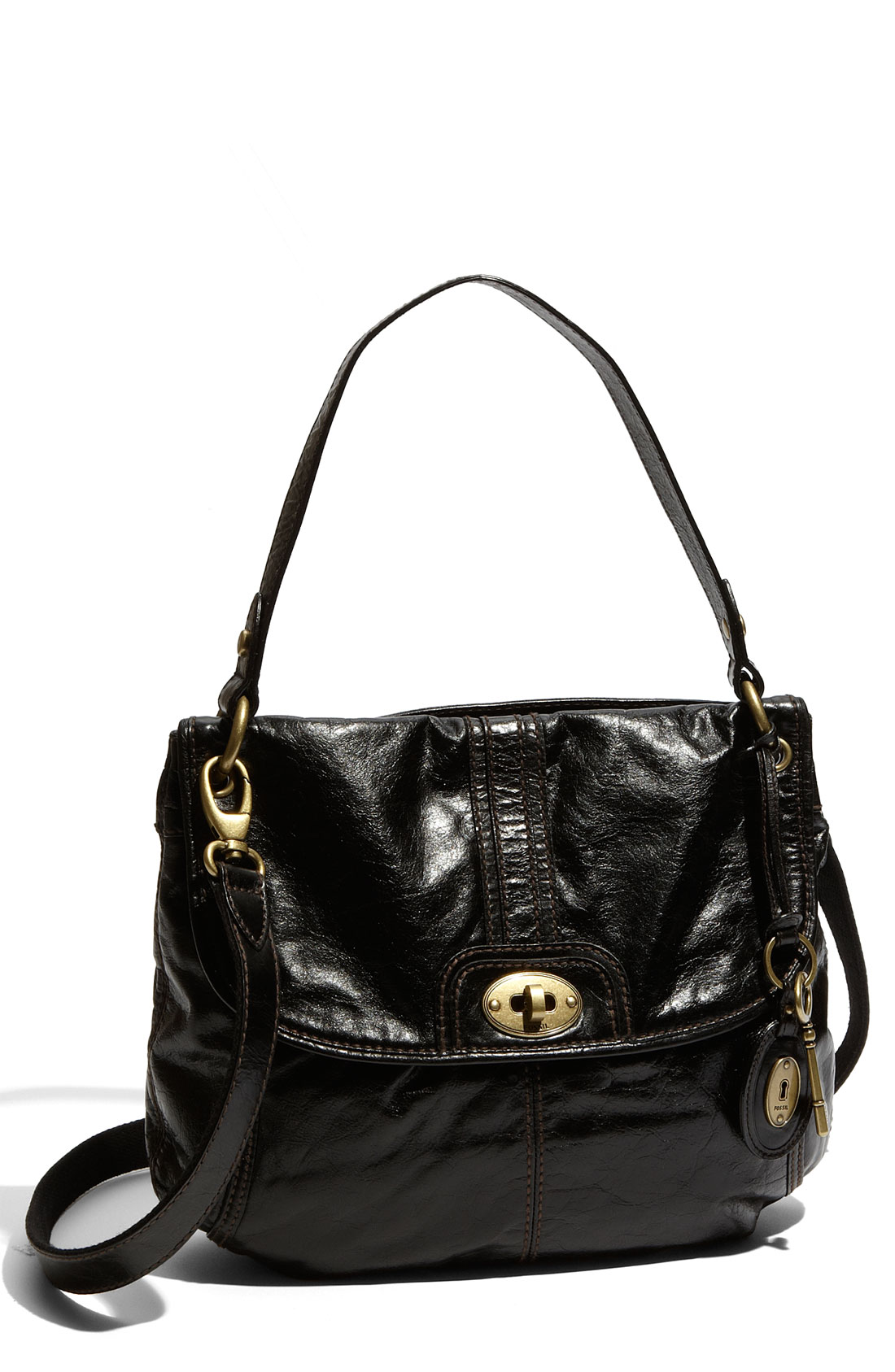 Fossil Heritage Crossbody Flap Bag in Black Lyst