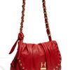 Halston Heritage Maria Studded Flap Shoulder Bag in Red (ruby) - Lyst