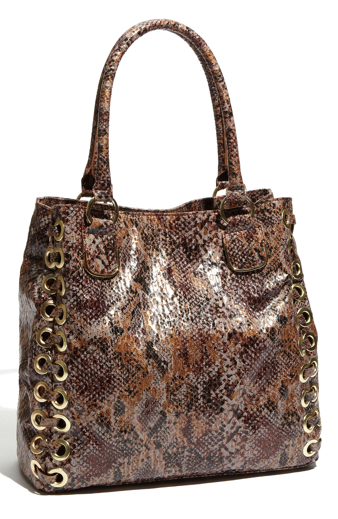 sonia small crocodile embossed faux leather shoulder bag