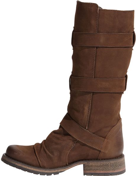 Steve Madden Buckie Boot in Brown (brown nubuck) | Lyst