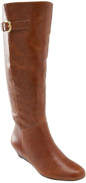 steven by steve madden intyce leather slouch buckle boot