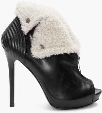 Alexander McQueen Shearling Faithful Booties - Lyst