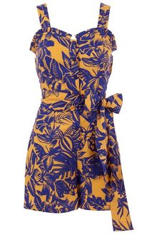 See By Chloé Cotton Blend Printed Playsuit. - Lyst
