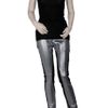 Acne Skin Panel Pants in Silver - Lyst