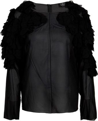 Lublu Long Sleeve Flower Blouse - Lyst