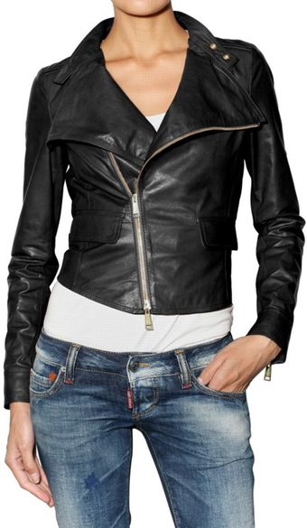 DSquared2 Biker Leather Jacket - Lyst