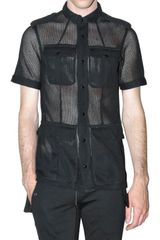 Burberry Prorsum Cotton Mesh Shirt