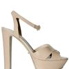 Sergio Rossi 120mm Patent Cross Over Sandals in Beige (nude) - Lyst