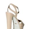 Sergio Rossi 120mm Patent Cross Over Sandals in Beige (nude) - Lyst