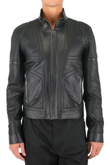 Versace Chain Biker Leather Jacket - Lyst