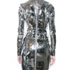 Gareth Pugh Metallic Slit Pvc Dress in Silver - Lyst