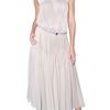 Preen Gatsby Pleated Silkgeorgette Dress in Beige (cream) - Lyst