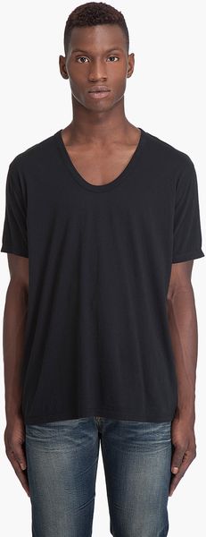  Pima Cotton Low Neck Tee 